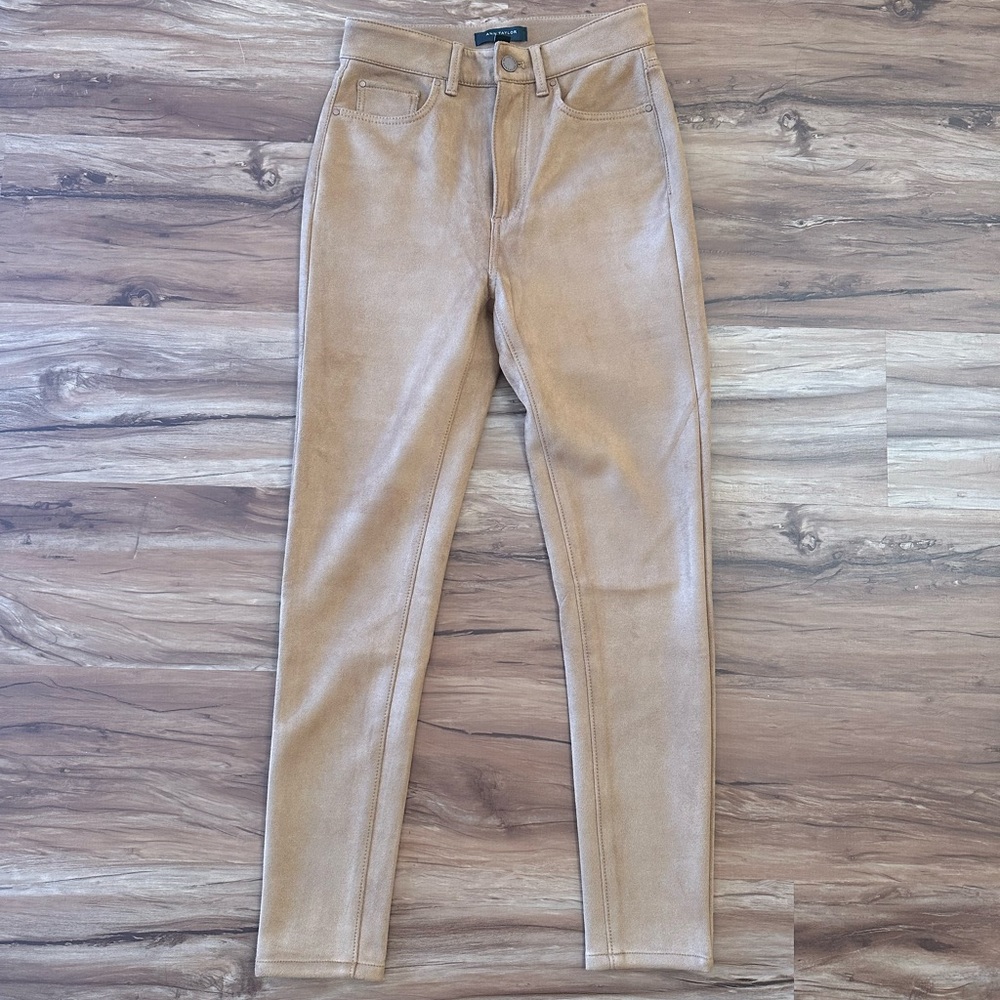 Anne Taylor petite brown suede pants size 2P